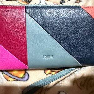 Fossil Multicolor Leather Clutch
